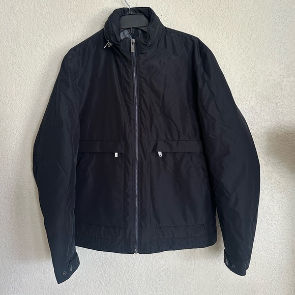 Massimo Dutti Concealed Hood Jacket With Pockets Sz L NWOT - Picture 1 of 8